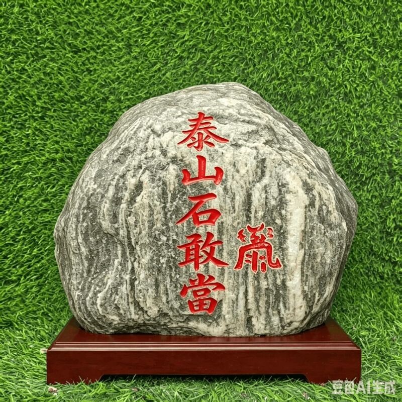 泰山石原石天然青石摆件泰山石敢当镇宅石装饰用石转运补角靠山石图片