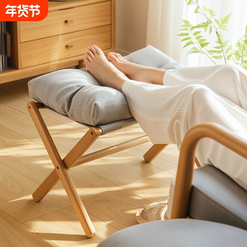 脚踏家用客厅沙发凳简约换鞋凳折叠翘脚凳垫脚凳子办公室搁脚神器,住宅家具,矮凳,淘宝优惠券,粉丝福利购,淘宝优惠卷