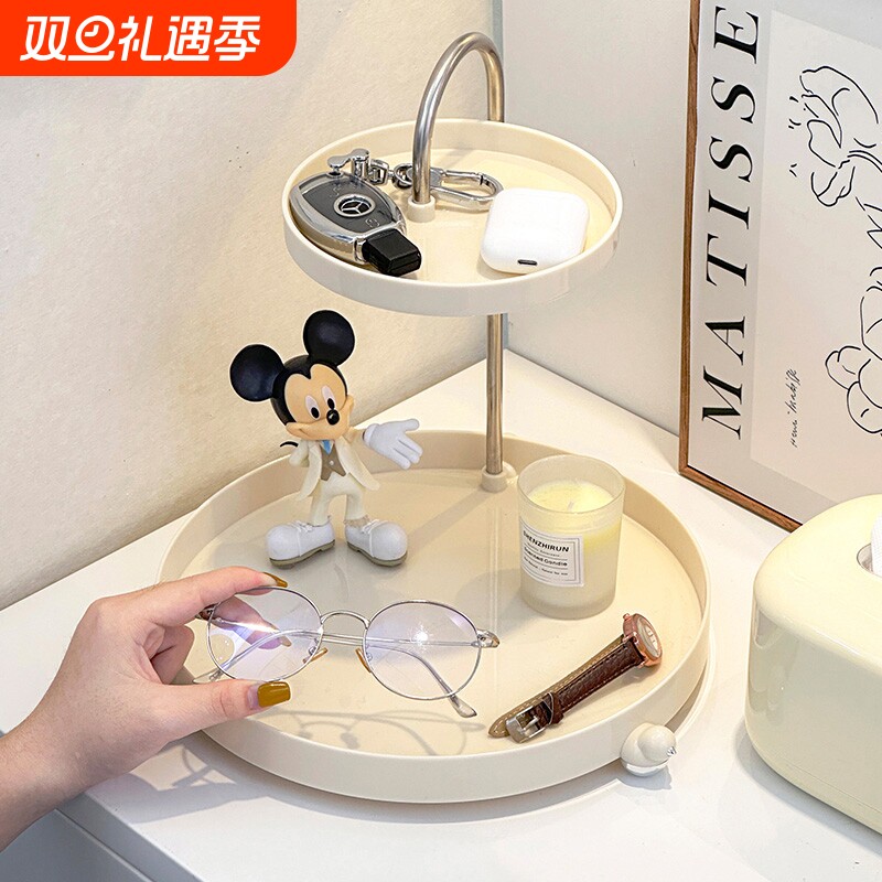 玄关钥匙收纳盒入户门口摆件梳妆台化妆品托盘桌面置物架储物客厅