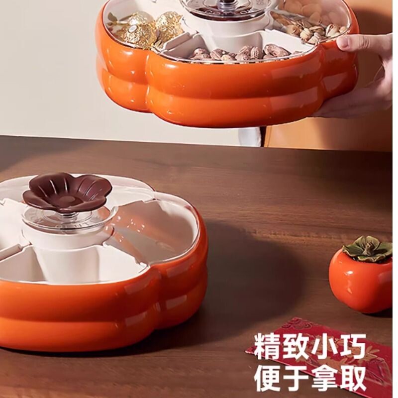 收纳盒透明糖果盒创意复古零食干果盘喜糖盒客厅婚庆简约瓜子果盘