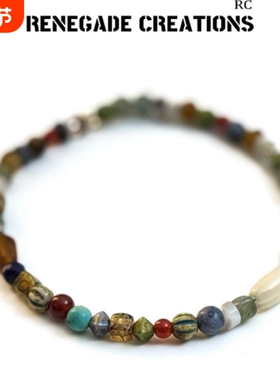 Renegade像素群岛捷克珠手链多彩天然矿石多巴胺男女同款情侣手串