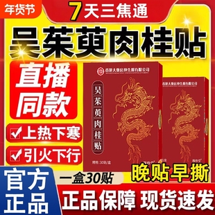 吴茱萸肉桂足贴去湿气毒排体内湿寒引火归元三焦通正品官方旗舰店