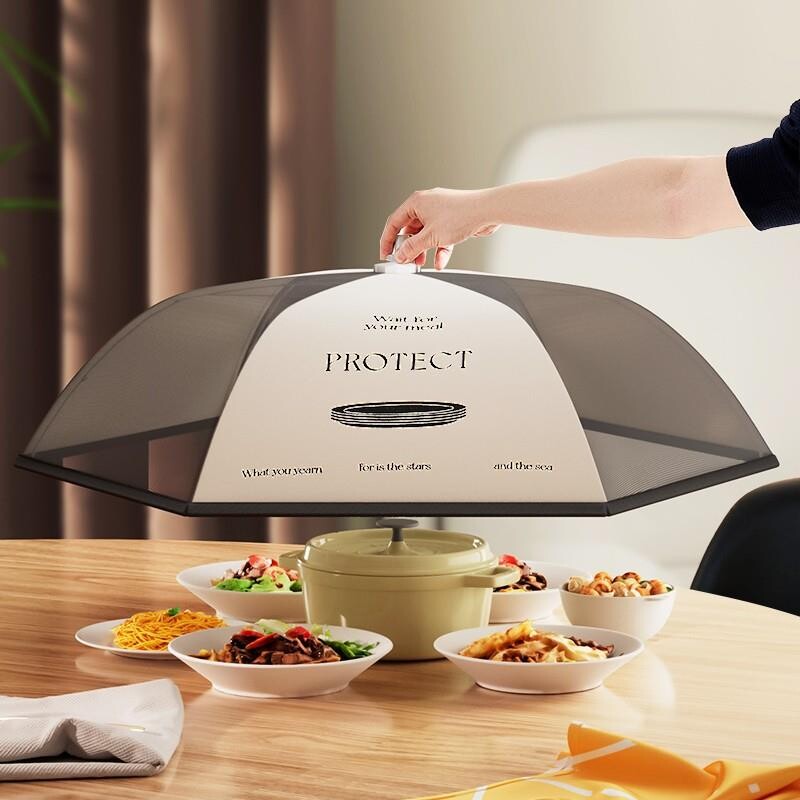饭菜罩可折叠防苍蝇盖菜罩餐桌遮菜桌罩剩菜食物家用防尘遮挡罩子
