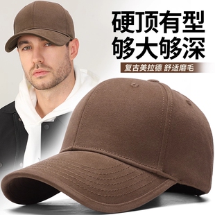 大头围棒球帽帽子鸭舌帽男女夏季显脸小薄款软顶深顶透气加大加深