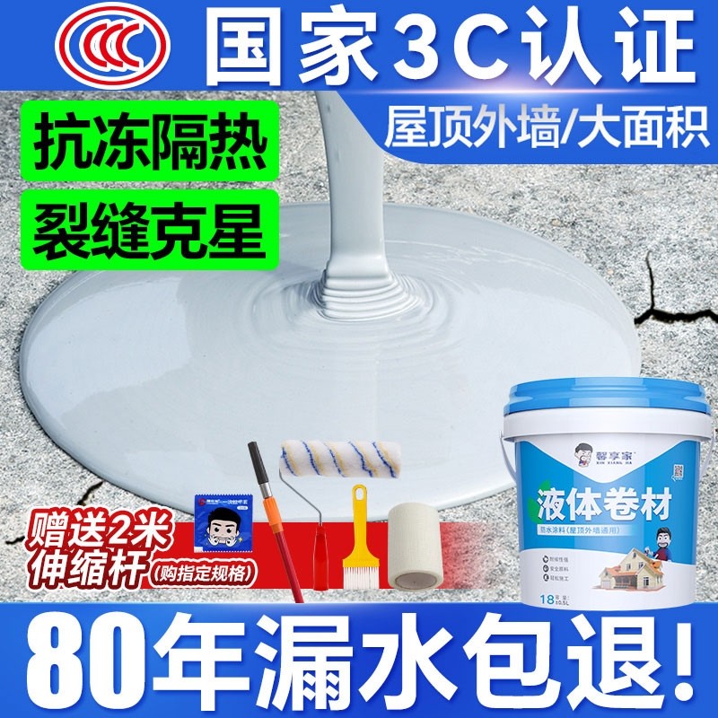 屋顶防水涂料楼顶房顶堵漏王外墙裂缝渗水漏水补漏专用材料防漏胶