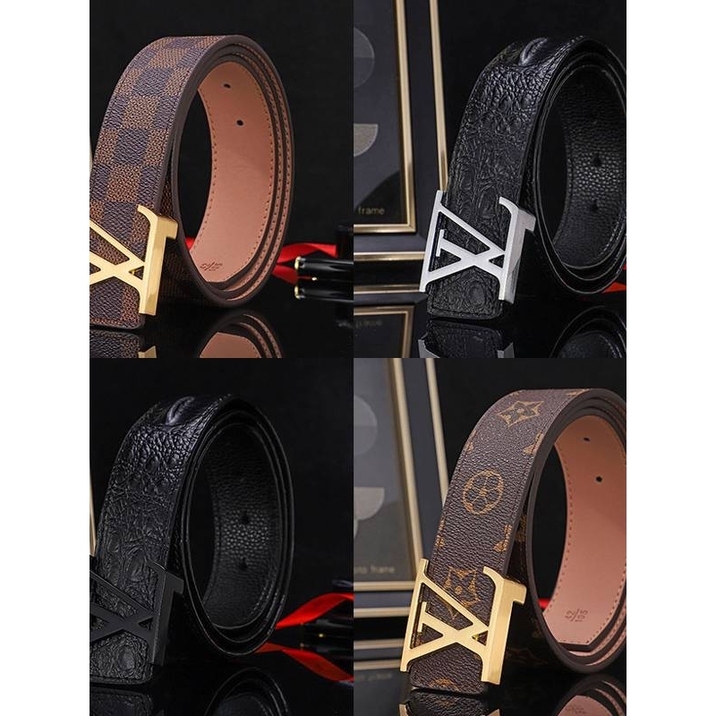 爱马男仕皮带男士真皮青年腰带年轻人牛皮字母奢侈品简约个性潮流