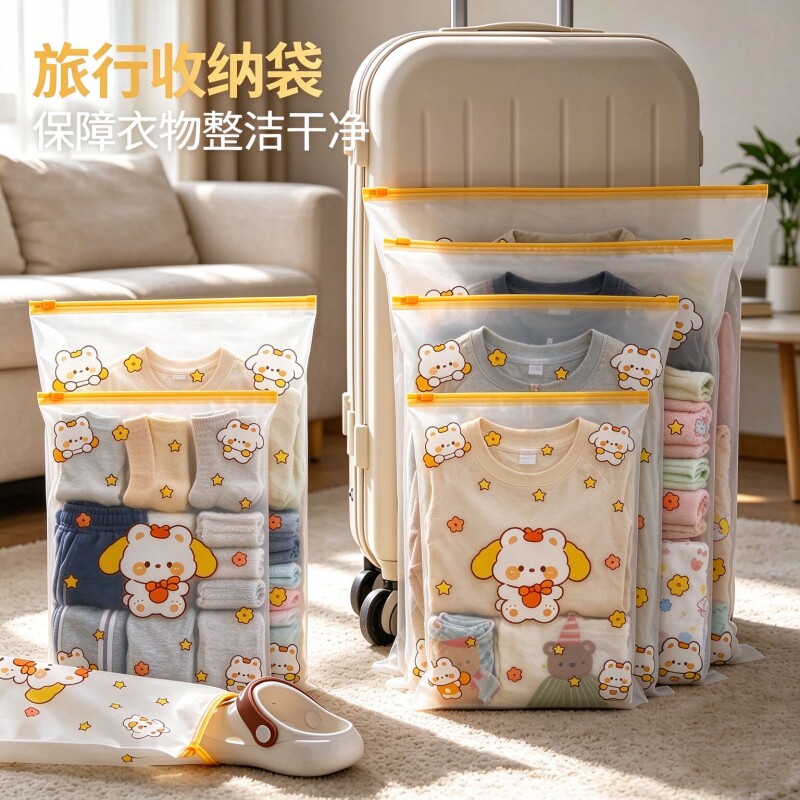 旅行收纳袋衣服鞋子防水密封分装袋衣物内衣行李箱旅游整理包内裤