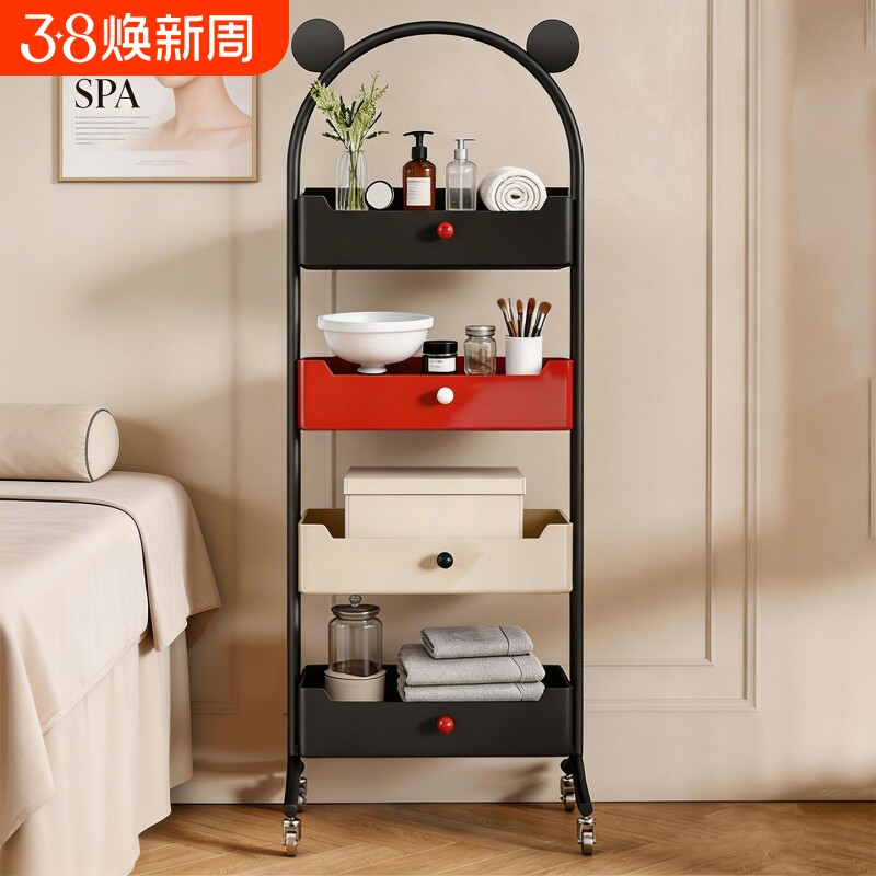 美容专用仪器手推车高级美睫美甲收纳架理发店工具车美容院小推车