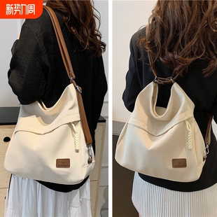 新款托特包帆布包背包女2026一包三用双肩单肩斜挎通勤大容量学生
