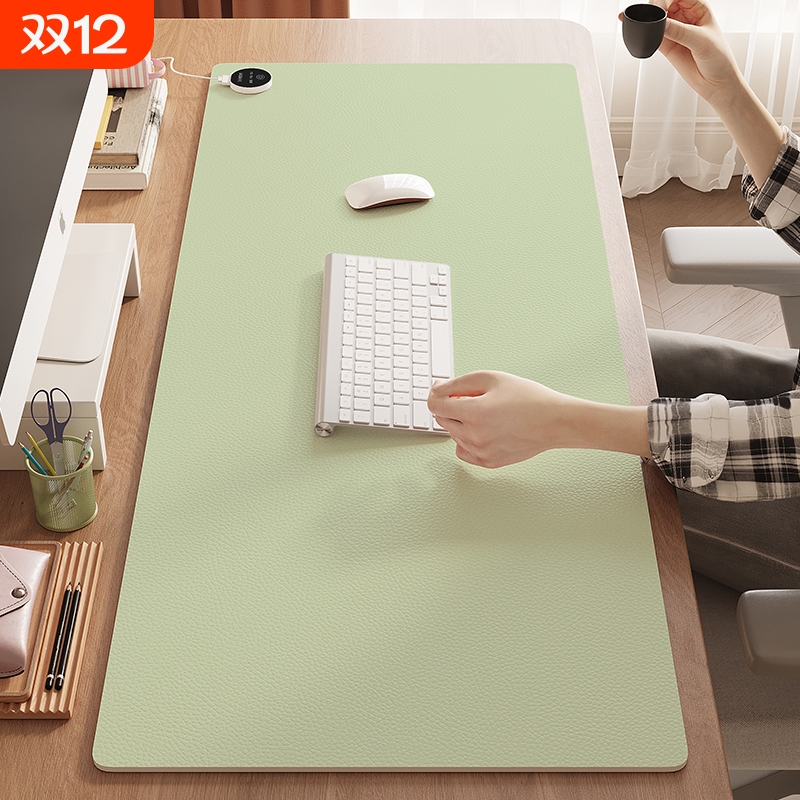 加热鼠标垫冬季发热暖桌垫办公室电脑桌面学生写字防水暖手垫开关