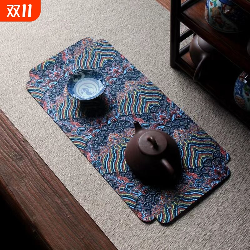 云锦缎双面茶席中国风