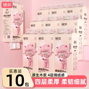 丽邦挂抽纸10提整箱装原生木浆