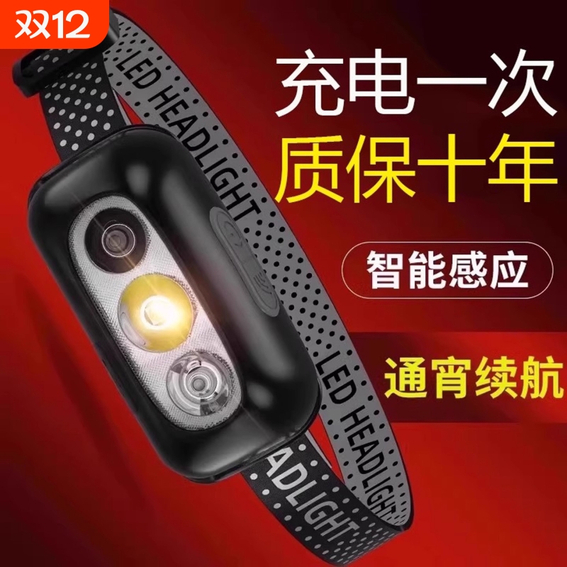 头灯强光充电超亮|超2000次加购