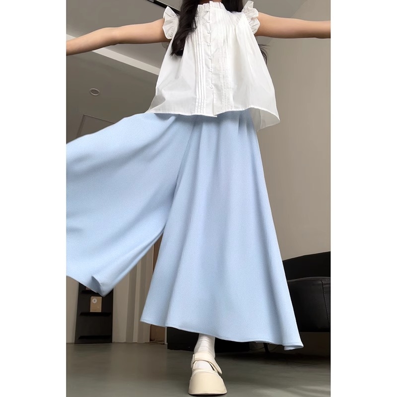 女童阔腿裤儿童2025新款夏季薄款裙裤大童夏装女孩裤子套装裤裙夏