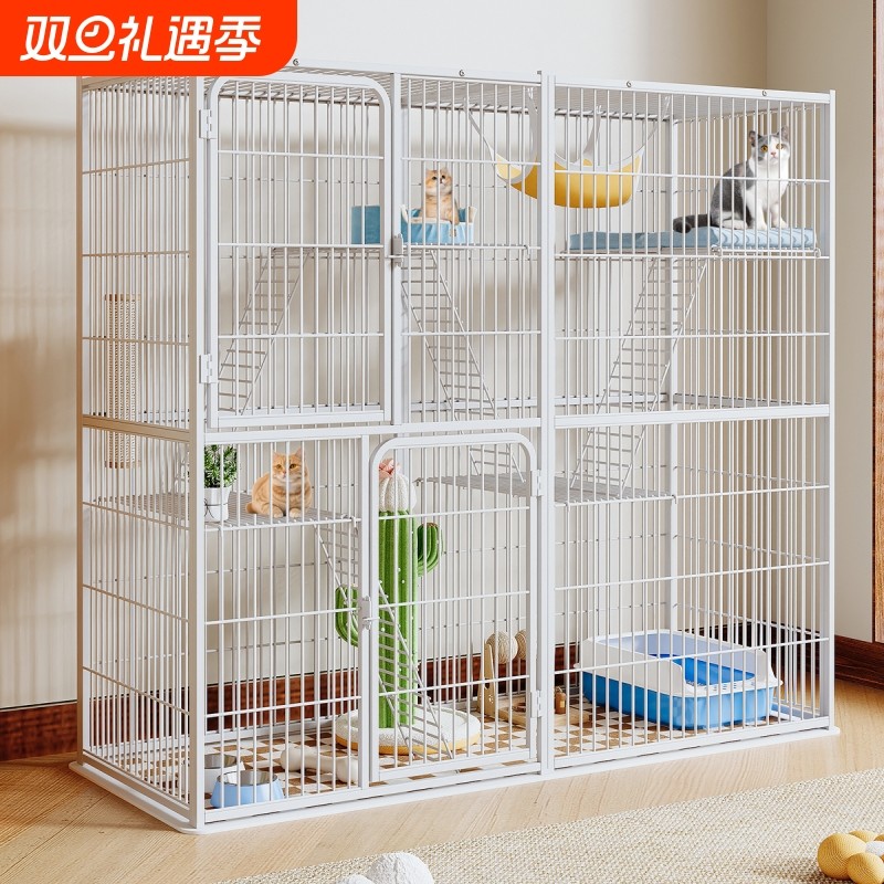 猫笼子室内超大自由空间宠物别墅猫产房猫舍猫窝家用型猫爬架组装