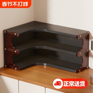 桌面转角置物架台面高级感餐边柜多层杯子收纳餐桌杯架三层咖啡杯