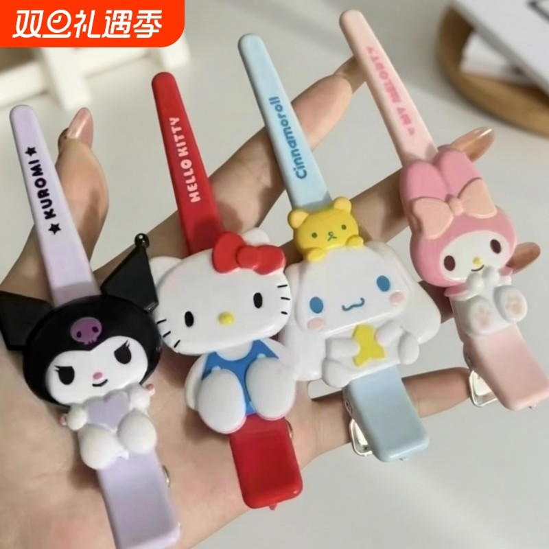 HelloKitty发夹新款小女孩碎发一字夹红色侧边刘海夹发卡库