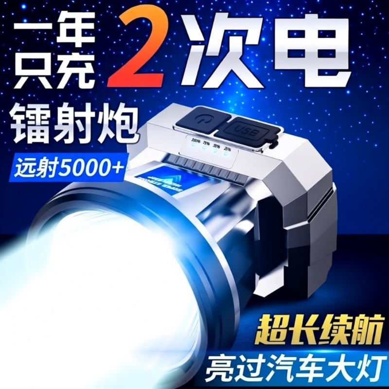 对标头灯工牛超长续航头戴式强光2025新款超亮照明灯户外登山感应