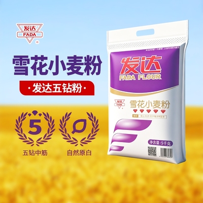 发达雪花小麦粉10斤五钻通用粉