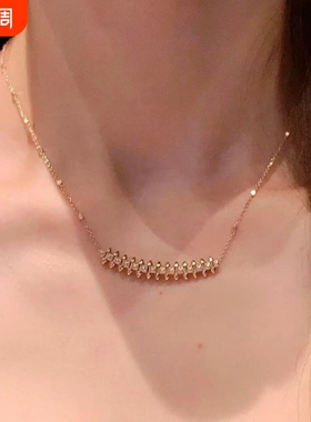 高板本铆钉转动钉子项链女轻奢百搭小众设计高级感子弹头锁骨链