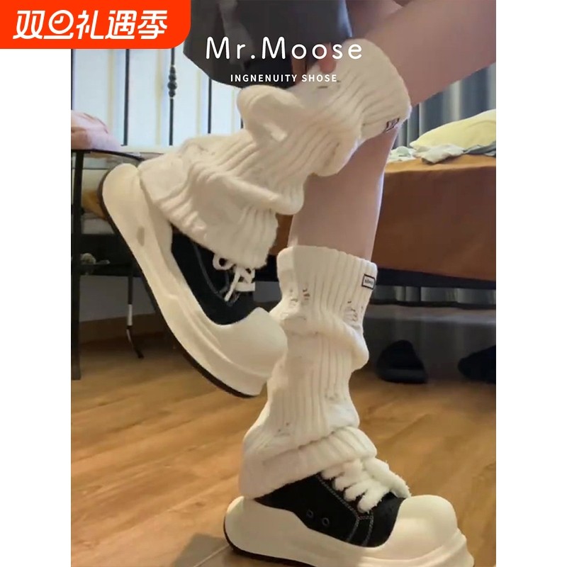 米奇丑萌大头鞋女2025春季爆款网红厚底板鞋百搭休闲厚底增高鞋子