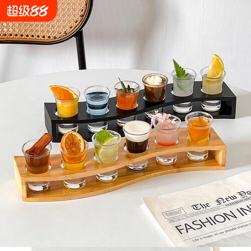 鸡尾酒调酒子弹杯shot杯套装轰炸机杯子b52酒杯一口杯微醺玻璃