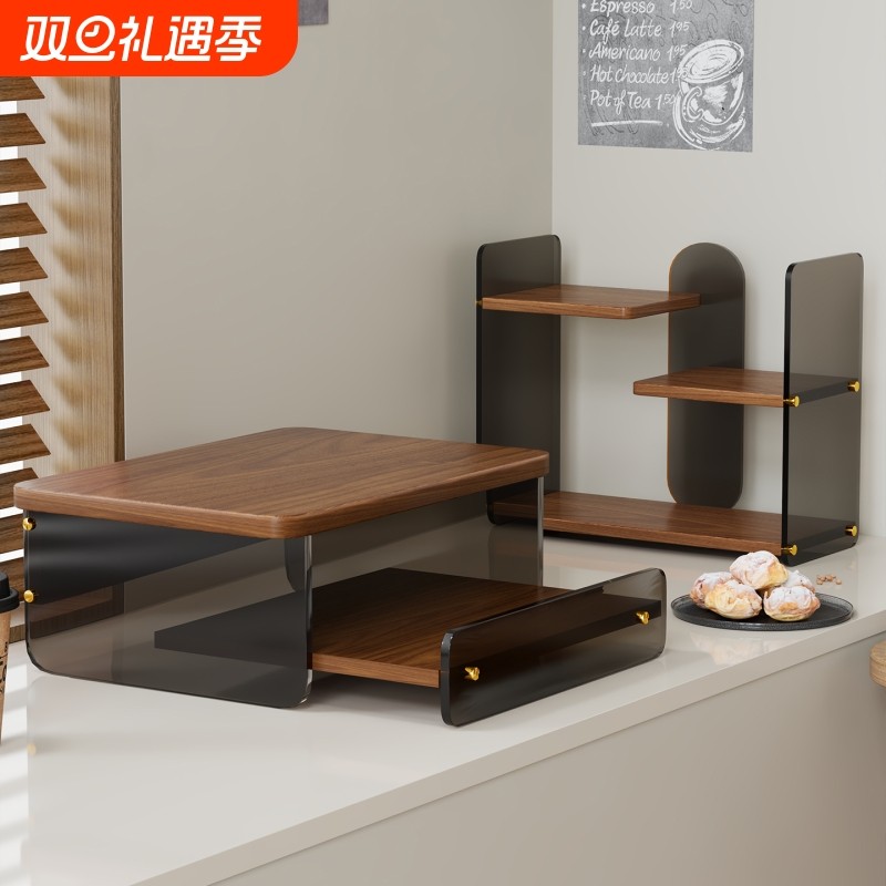 中古风桌面咖啡机置物架