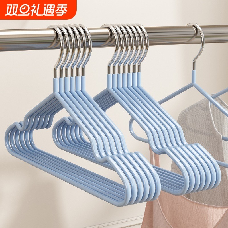高档加粗衣架家用衣挂防滑无痕不起包晾衣架子衣服架干湿两用衣架