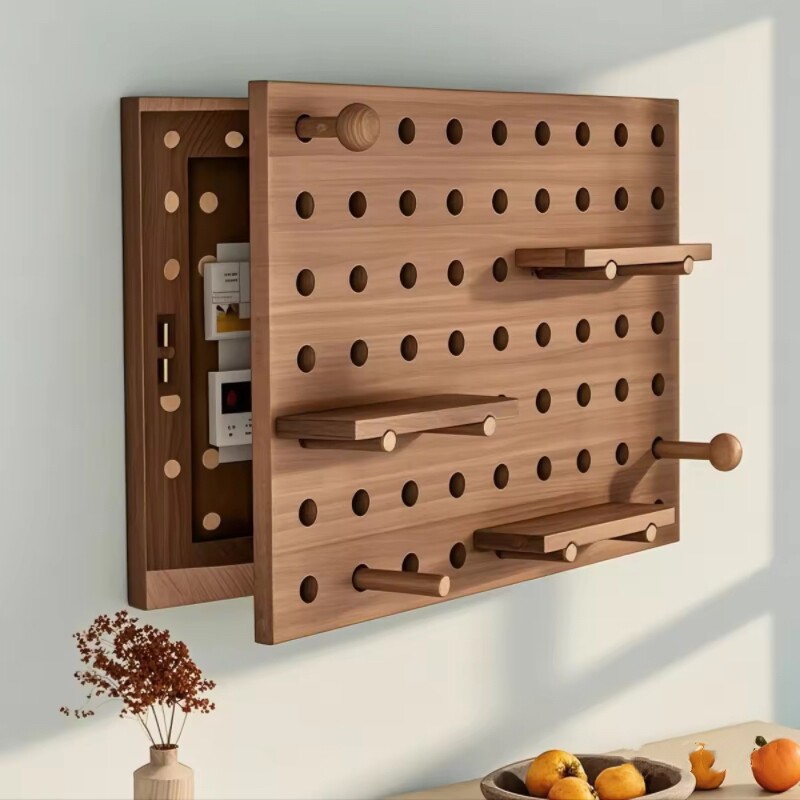 电表箱装饰画洞洞板多功能墙上免打孔配电箱遮挡板电闸盒神器墙面