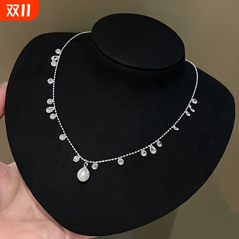 诸暨淡水珍珠项链女漫满天星河水滴颈链时尚百搭款气质节日礼物