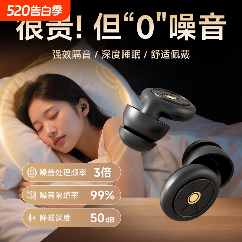 降噪耳塞睡眠专用学习隔音打呼宿舍防吵游泳侧睡隔绝强效专业强力