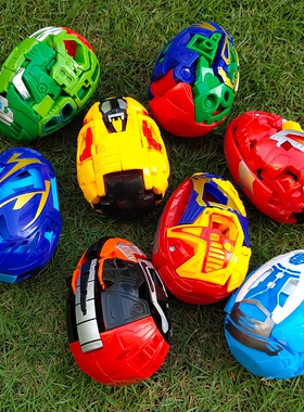 咖宝蛋神变形恐龙蛋玩具车神机器人儿童扭蛋礼物三角龙可动关节