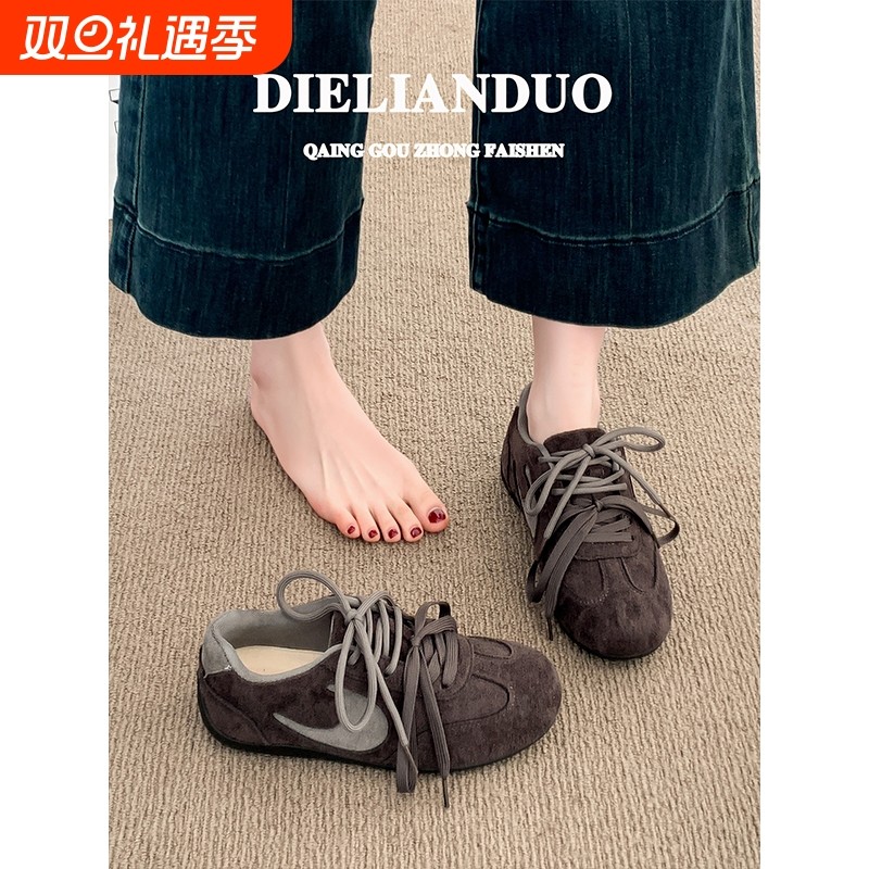 德训鞋女款2025新款秋冬季爆款时尚气质百搭阿甘运动休闲鞋子女鞋