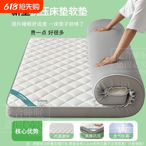 床垫软垫家用卧室单人租房专用榻榻米床垫薄垫褥子宿舍可折叠软垫