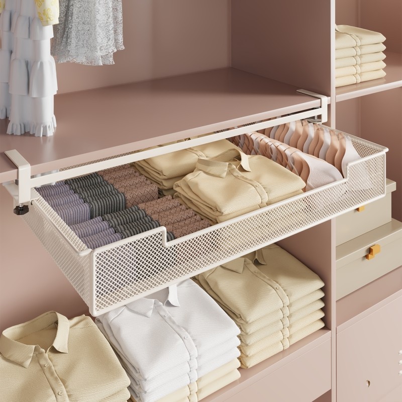衣柜收纳抽拉式内衣袜子收纳神器宿舍橱柜悬挂式分层架整理架抽屉