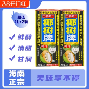 正宗椰树牌椰汁海南1L大盒装植物蛋白聚会饮料椰子鲜榨健康新鲜