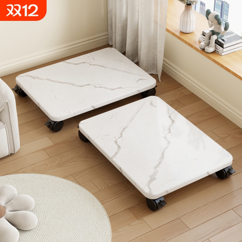 可移动收纳箱底座带滑轮置物架