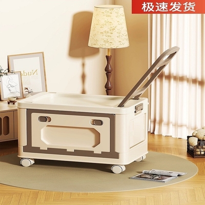 带滑轮书本收纳箱教室桌下储物箱学生书箱高中生拉杆装箱子宿舍
