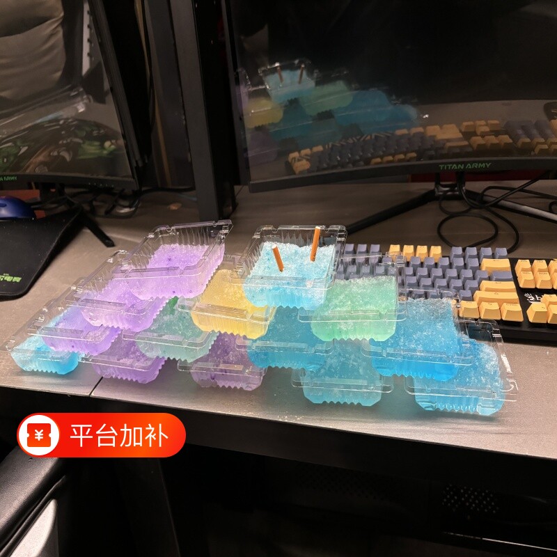 一次性烟灰缸配灭烟膏电竞台球室专用灭烟防飞灰25款垃圾桶烟香