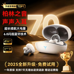 德国柏林之声蓝牙耳机无线不入耳夹耳式骨传导运动降噪适用长续航