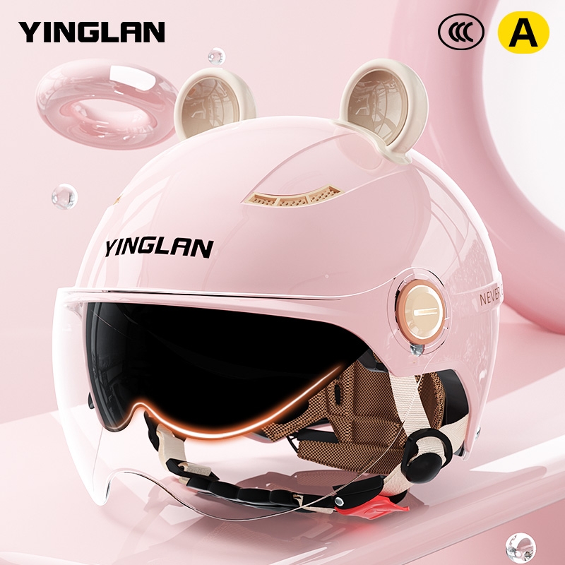 营缆夏季女士防晒不压头发半盔