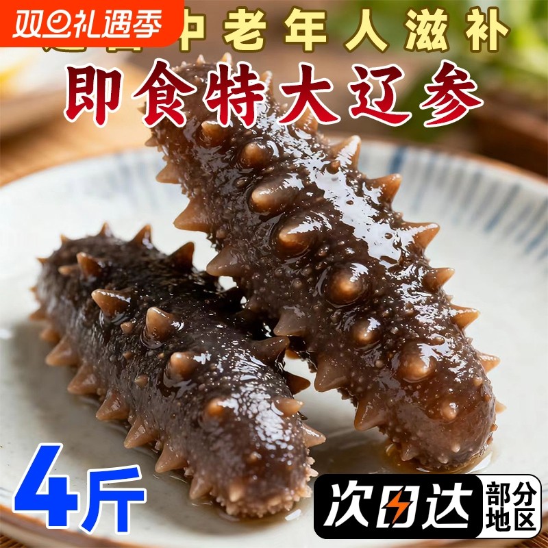 即食海参大连辽刺参鲜活加工非干货顺丰冷链发货肉质Q弹特大参