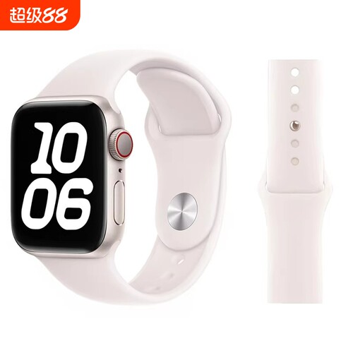 款适用苹果手表表带iwatch11s10新款硅胶s9/8/746mm女applewatchs11男49运动透气潮ultra2加长雾紫色红色蓝色