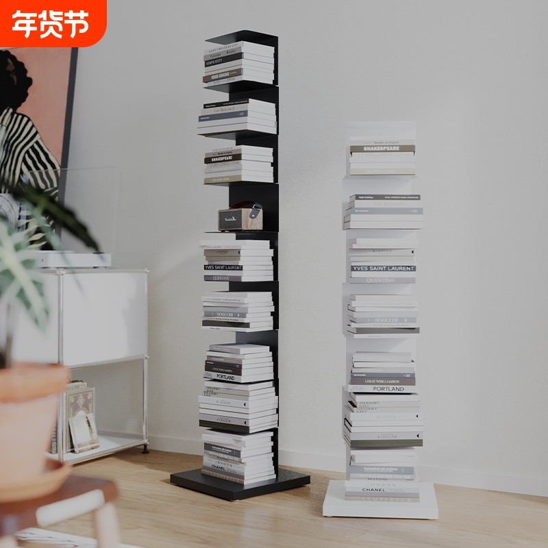 隐形书架落地置物架铁艺简易书柜客厅一体靠墙书本收纳架上墙桌面,住宅家具,书架,淘宝优惠券,粉丝福利购,淘宝优惠卷