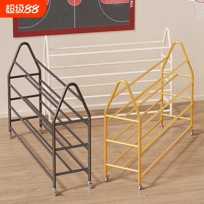 篮球收纳架学校幼儿园排球足球置物架体育馆可移动推车球类收纳架
