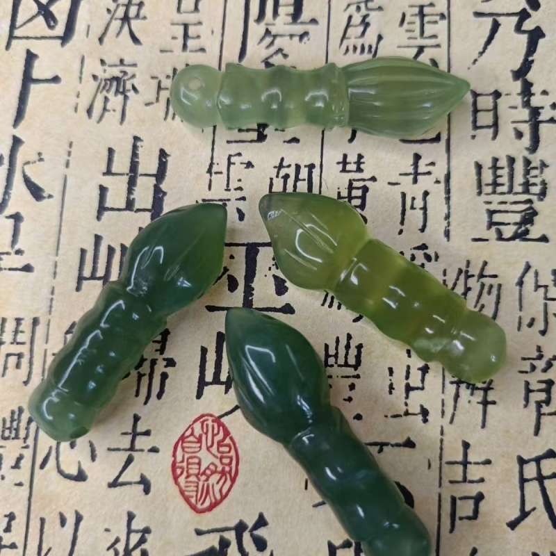 玉文昌笔吊坠金榜题名玉坠节节高升毛笔玉佩挂件学生礼物饰品玉佩