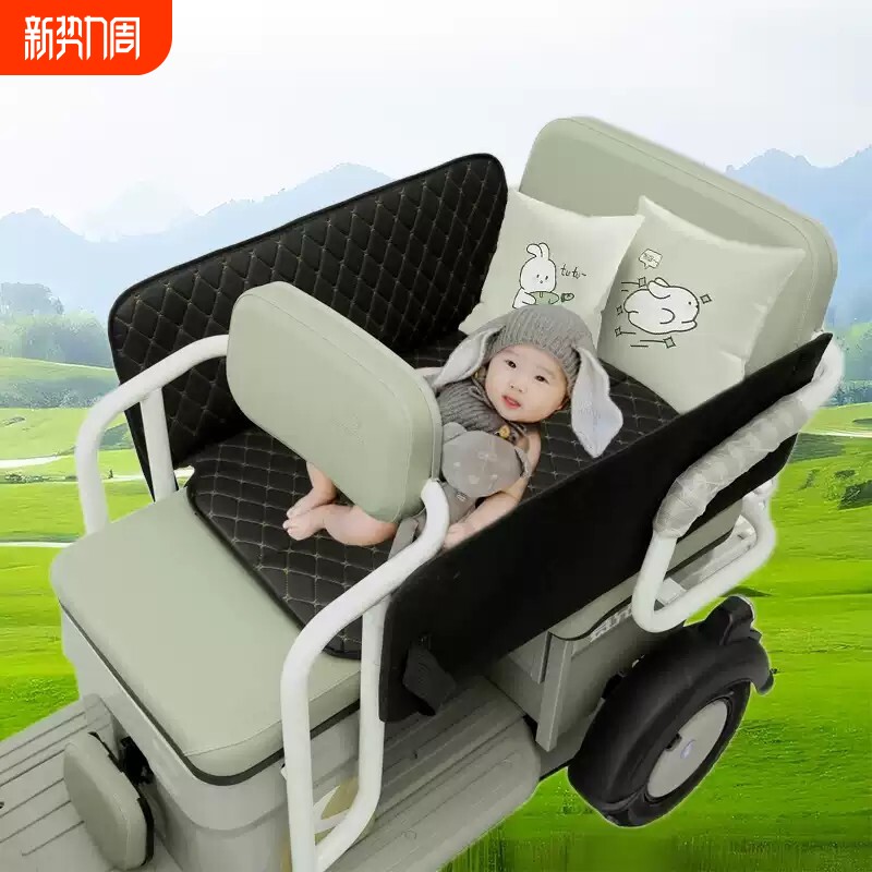 电动三轮车四轮后座睡觉神器后排睡垫填平床垫折叠床儿童座椅改床