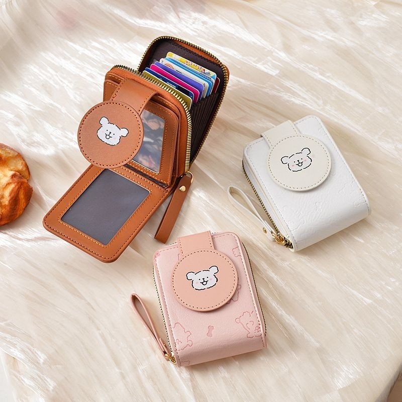 2026新款线条小狗卡包钱包多功能大容量可爱收纳零钱包礼物女生
