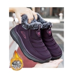 老人健步鞋雪地靴女冬季加厚软底妈妈鞋防滑加绒保暖中老年男棉鞋