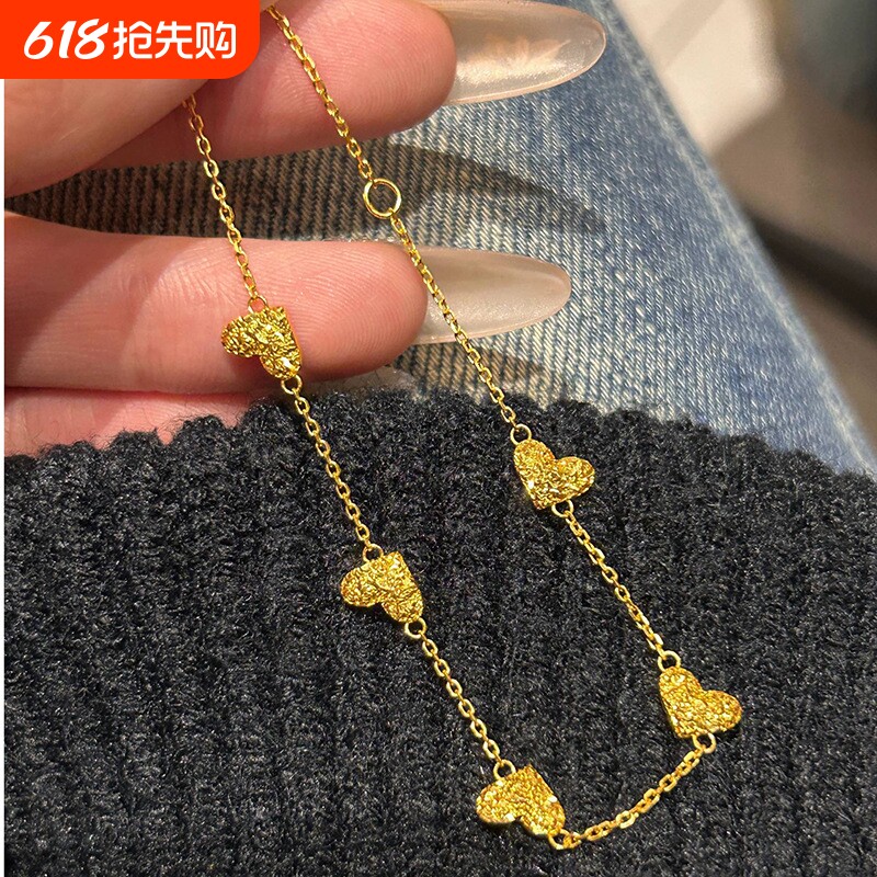 新中式气质小爱心CNC手链时尚新潮高颜值设计轻奢个性小众饰品女